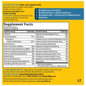 Nature Made Advanced Multivitamin Gummies for Men – 20 Nutrients 3 Nature Made Advanced Multivitamin Gummies for Men bottle showing mixed berry gummies